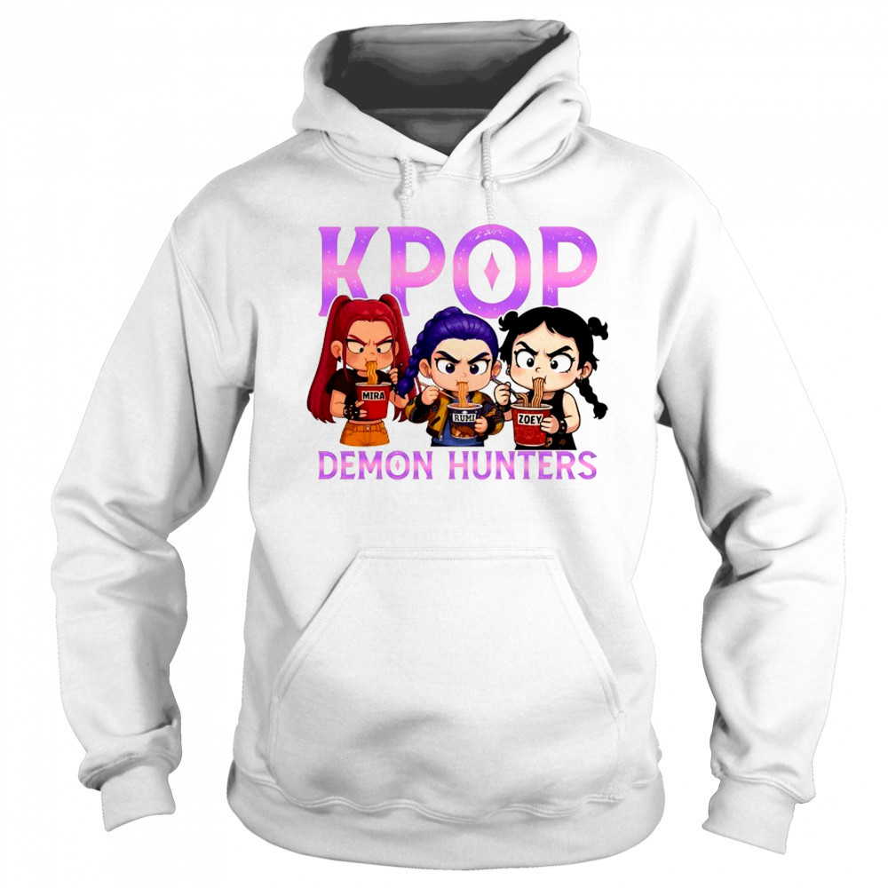 Kpop Demon Hunters eat Ramen chibi shirt Sweatshirt