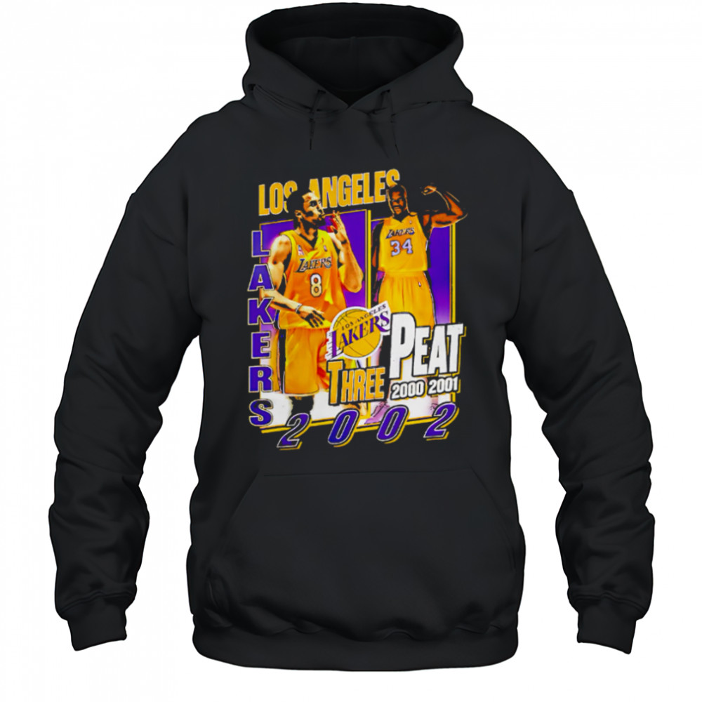 Los Angeles Lakers three Peat 2000-200-2002 Kobe and Shaq shirt Hoodie