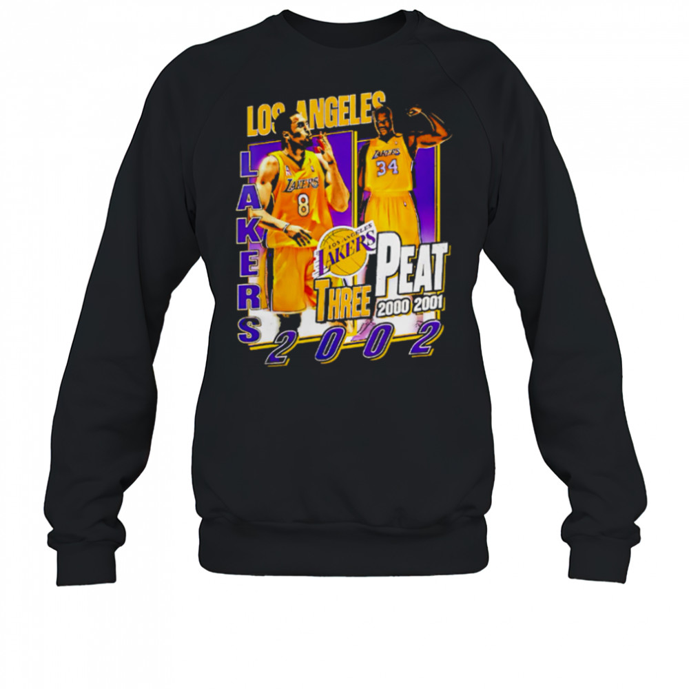 Los Angeles Lakers three Peat 2000-200-2002 Kobe and Shaq shirt Sweatshirt