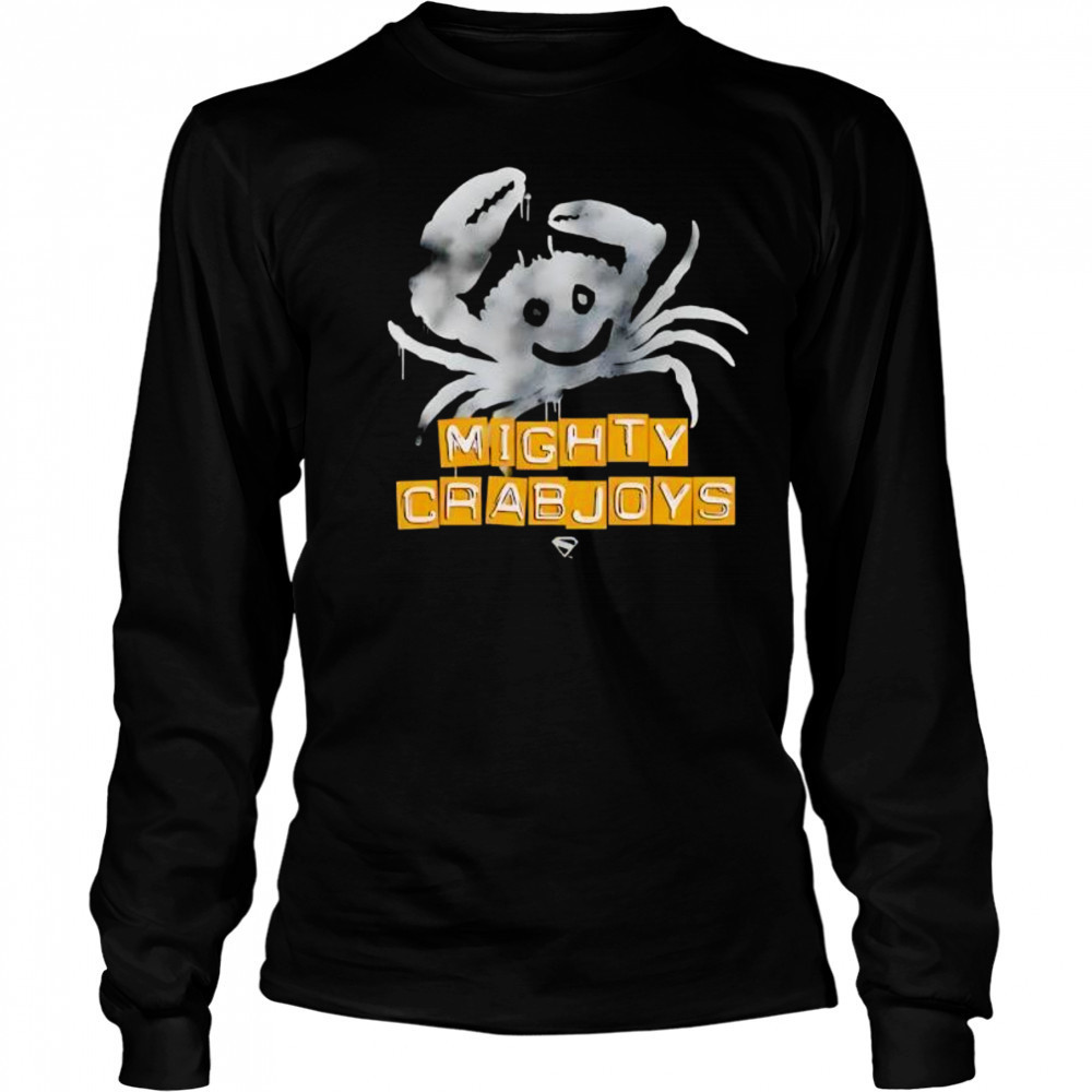 Mighty Crabjoys crab retro shirt Long Sleeved