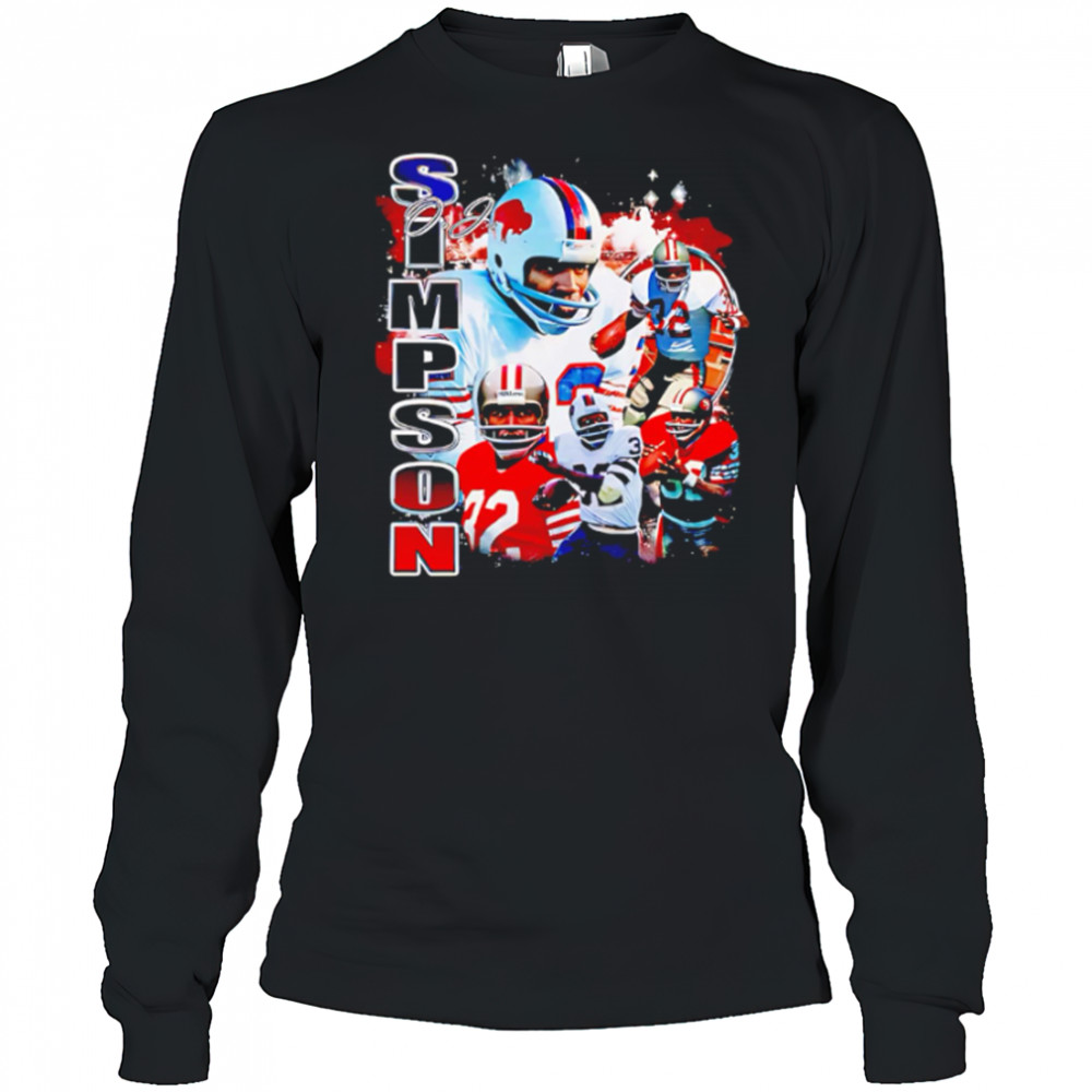OJ Simpson 90s Style NFL shirt Long Sleeved