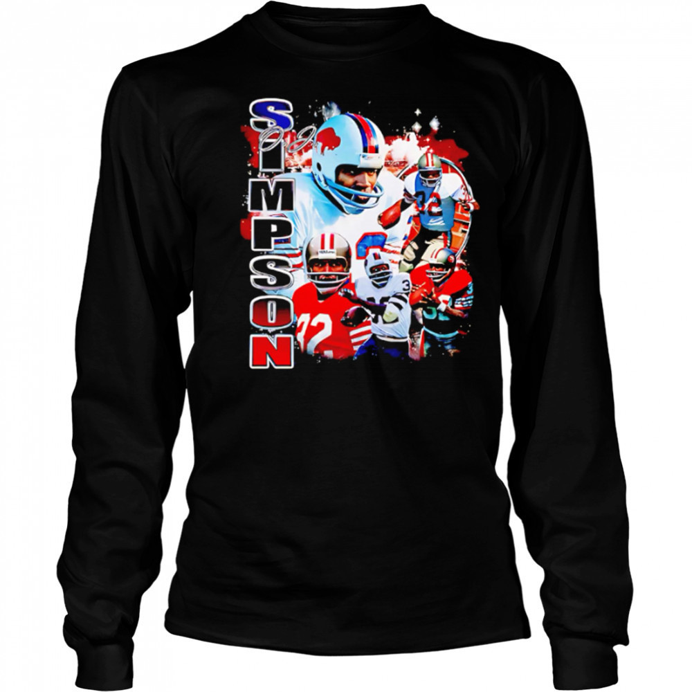 OJ Simpson 90s Style NFL shirt Long Sleeved