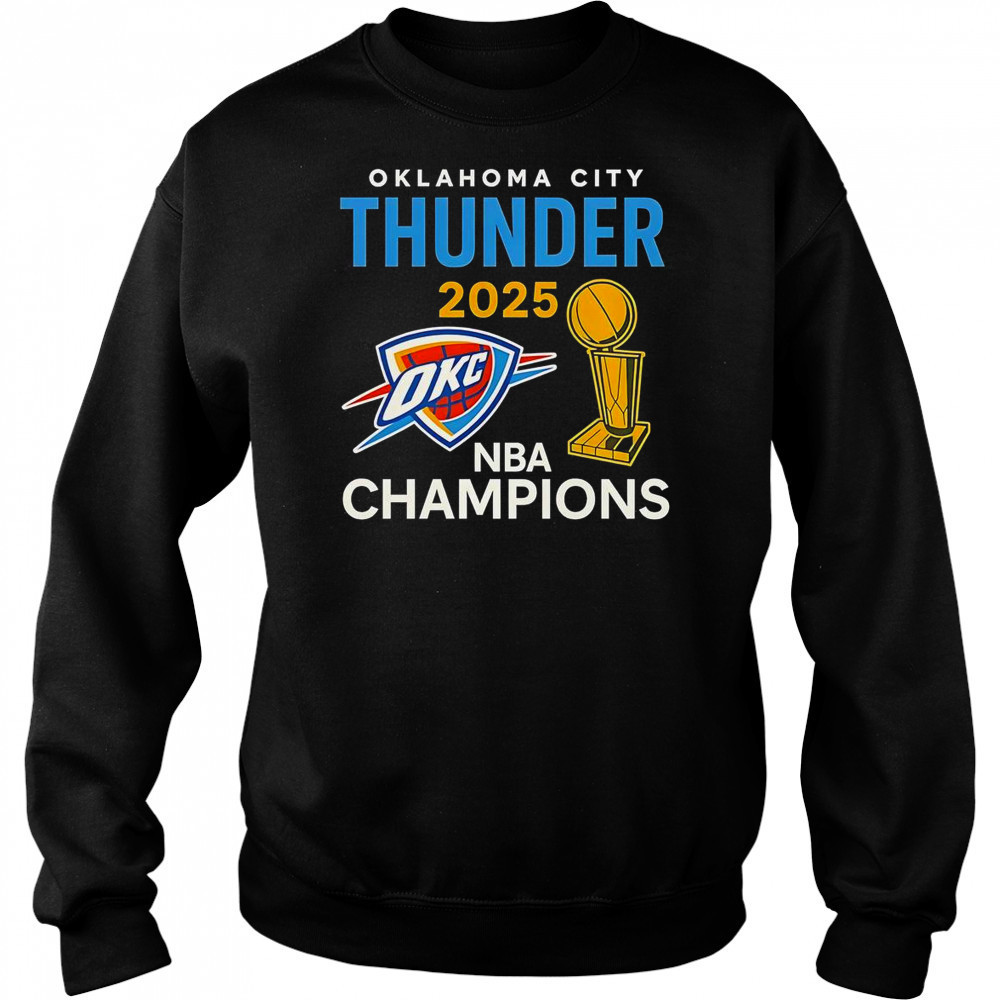OKC Thunder 2025 NBA Champions Trophy Classic T-Shirt Hoodie