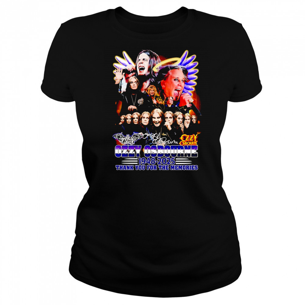Ozzy Osbourne 1948 2025 thank you for the memories signature shirt Women's T-shirt