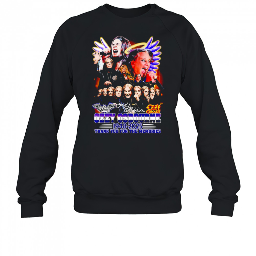 Ozzy Osbourne 1948 2025 thank you for the memories signature shirt Sweatshirt