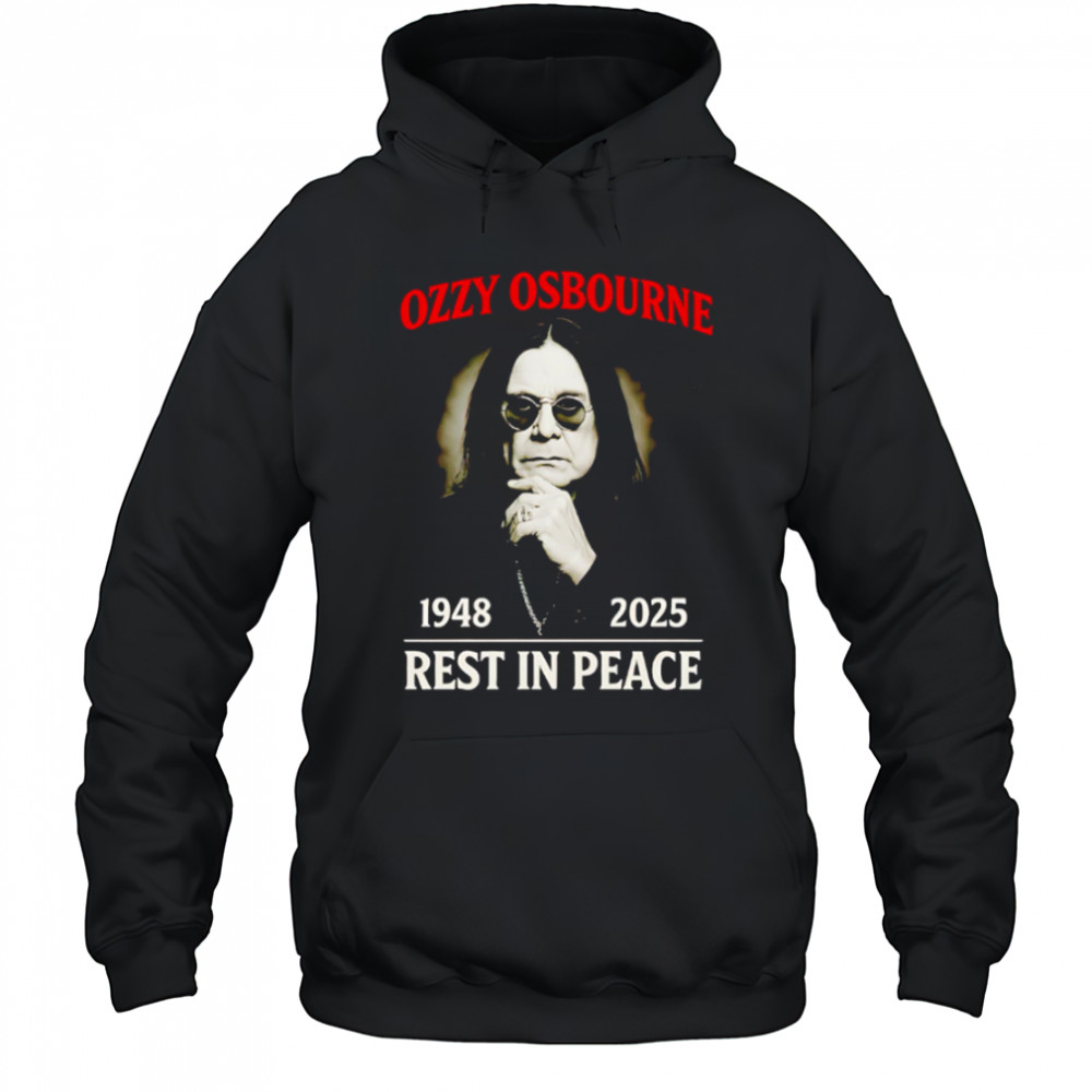 Ozzy Osbourne 1948-2025 Tribute Shirt Rest In Peace Prince Of Darkness shirt Hoodie
