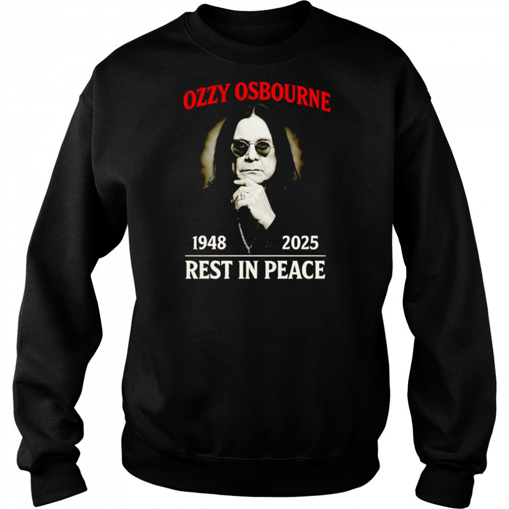 Ozzy Osbourne 1948-2025 Tribute Shirt Rest In Peace Prince Of Darkness shirt Hoodie