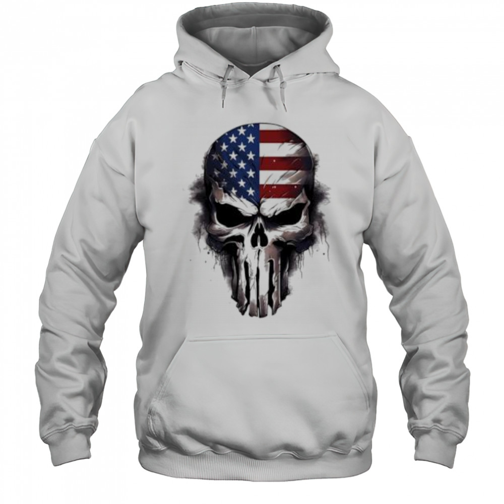 Punisher Flag Short Sleeve Performance shirt Hoodie