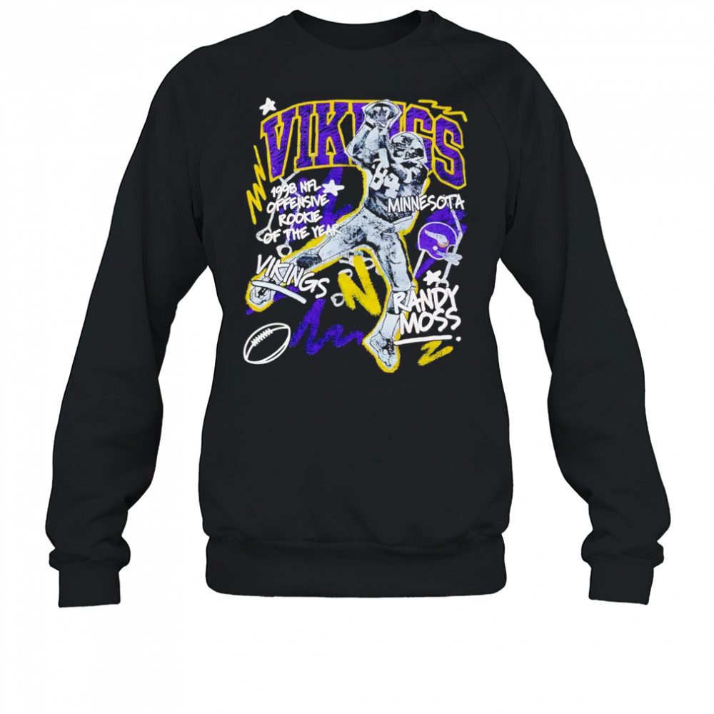 Randy Moss Minnesota Vikings chalked up player graphic shirt Sweatshirt