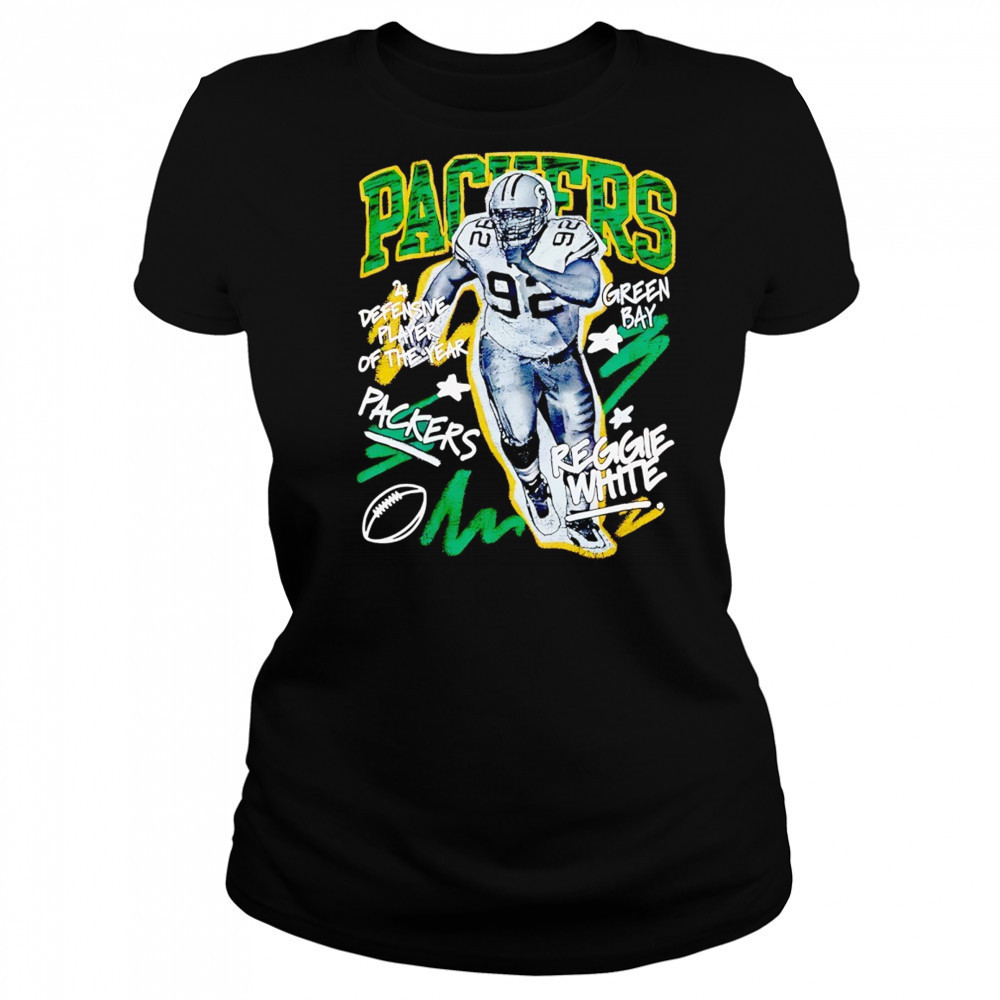 Reggie White Green Bay Packers chalked up player graphic shirt Women's T-shirt