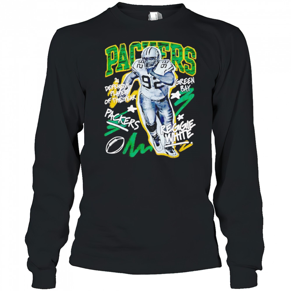 Reggie White Green Bay Packers chalked up player graphic shirt Long Sleeved