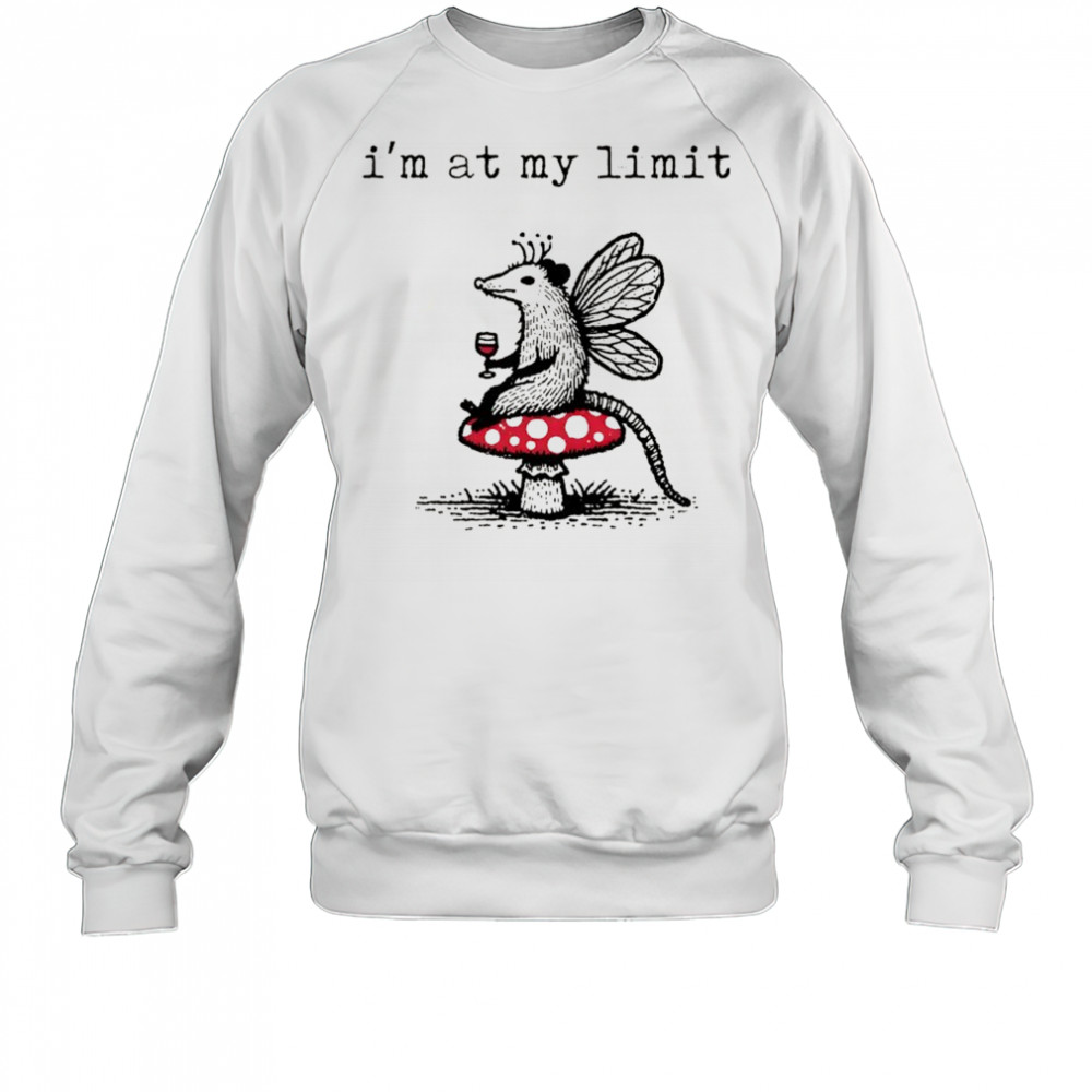 Sarcastic Possum Wine Mushroom I’m at my limit shirt Sweatshirt