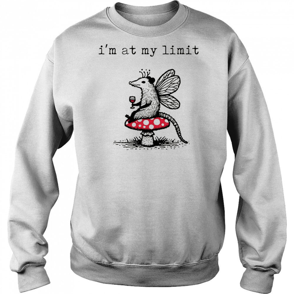 Sarcastic Possum Wine Mushroom I’m at my limit shirt Hoodie