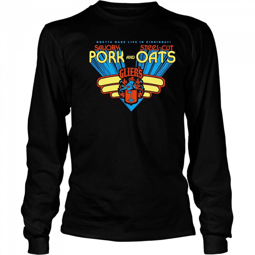 Savory Pork and Steel-cut Oats Glier’s logo shirt Long Sleeved