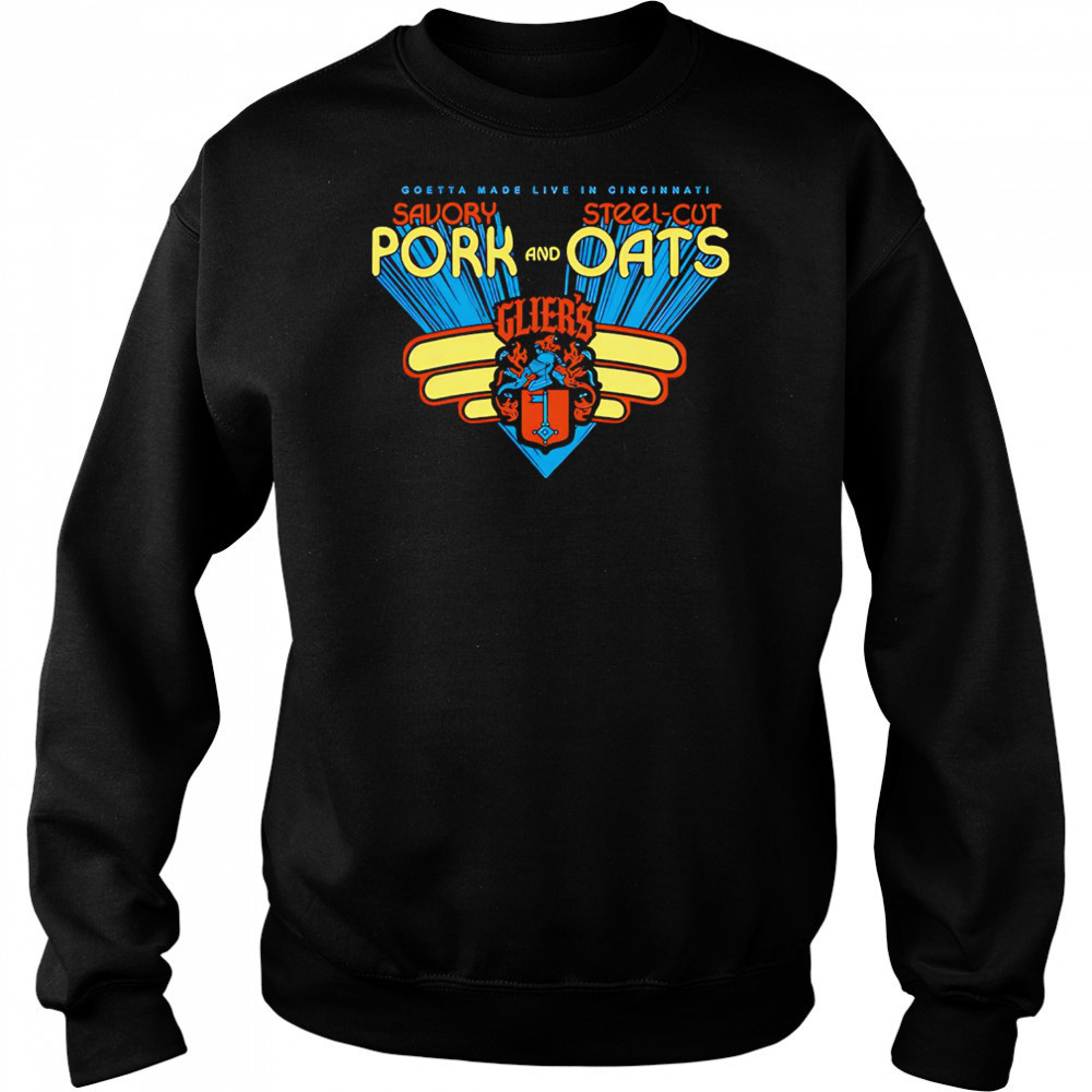 Savory Pork and Steel-cut Oats Glier’s logo shirt Hoodie