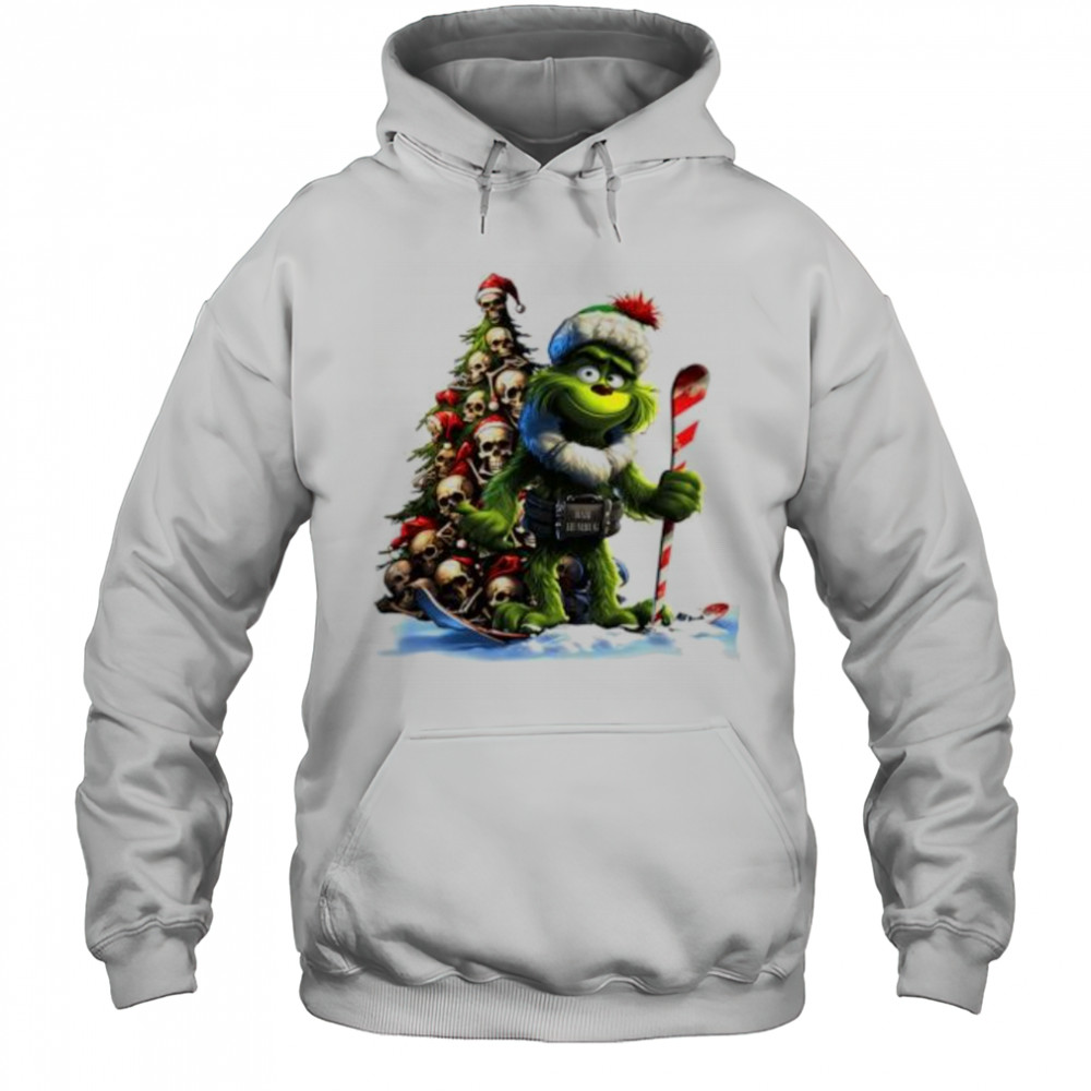 Skull Grinch Short Sleeve Performance shirt Hoodie