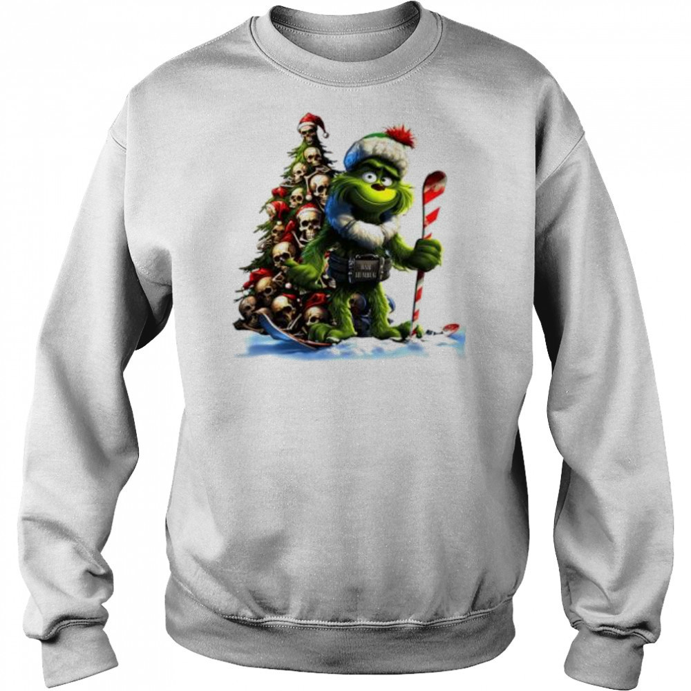 Skull Grinch Short Sleeve Performance shirt Hoodie