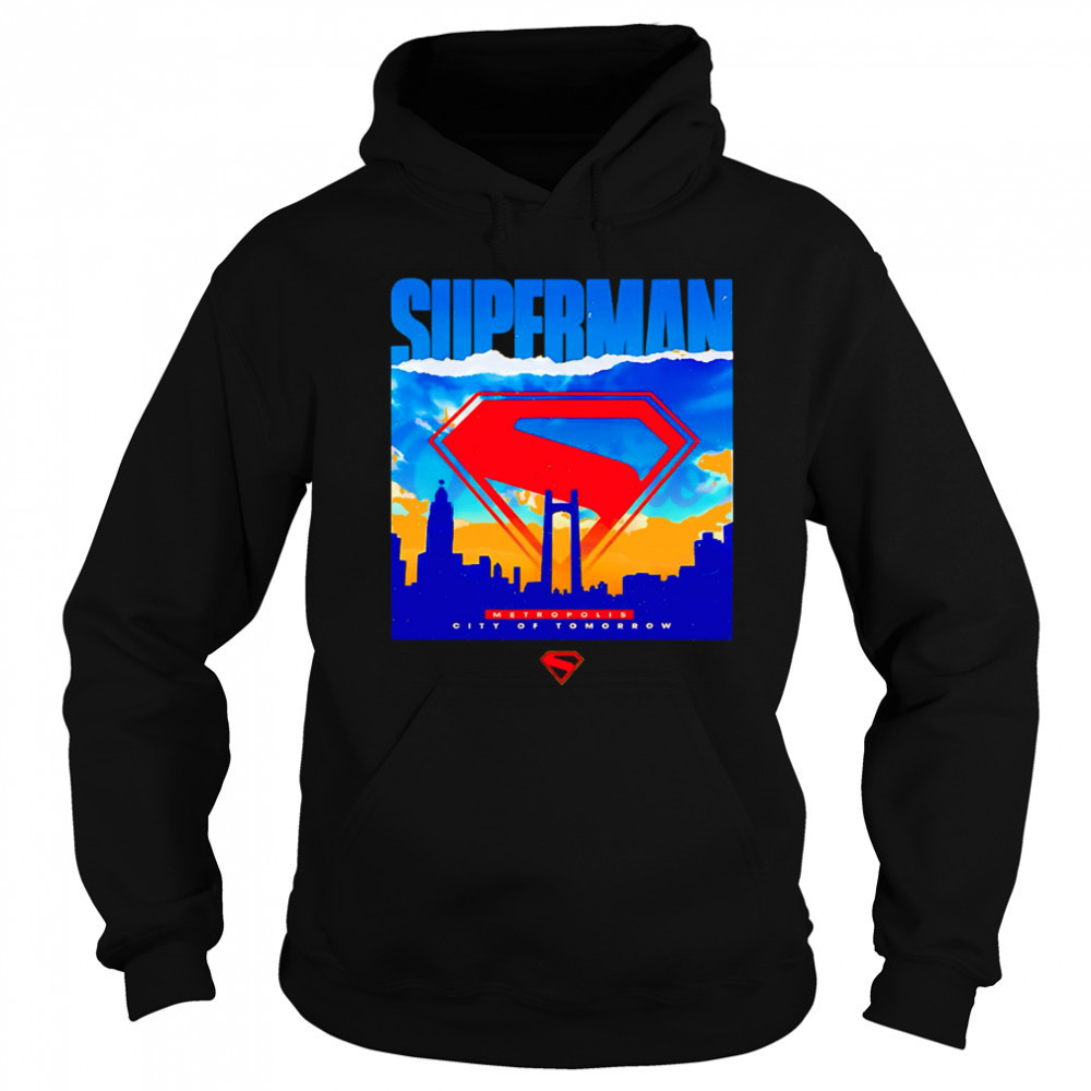 Superman metropolis city of tomorrow ripped poster shirt Sweatshirt
