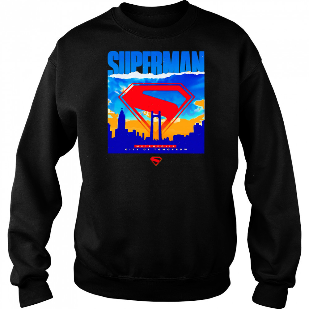 Superman metropolis city of tomorrow ripped poster shirt Hoodie