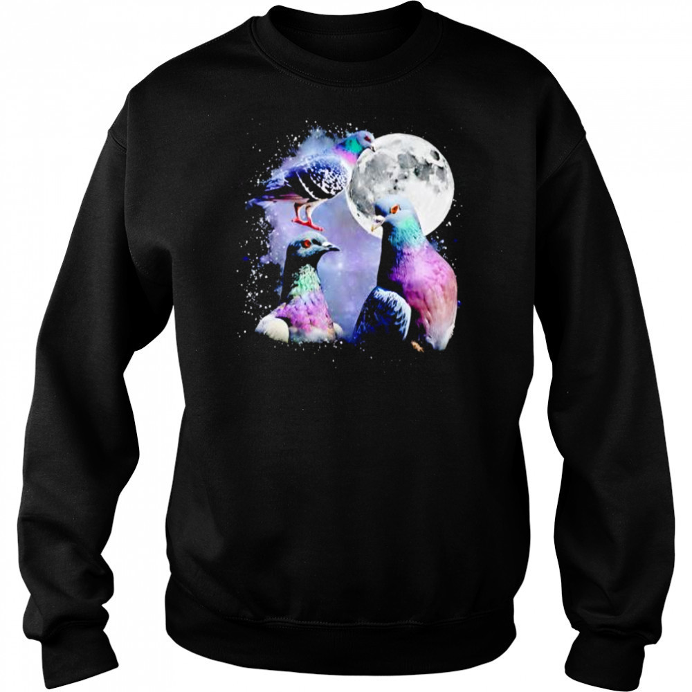 Three pigeon moon shirt Hoodie