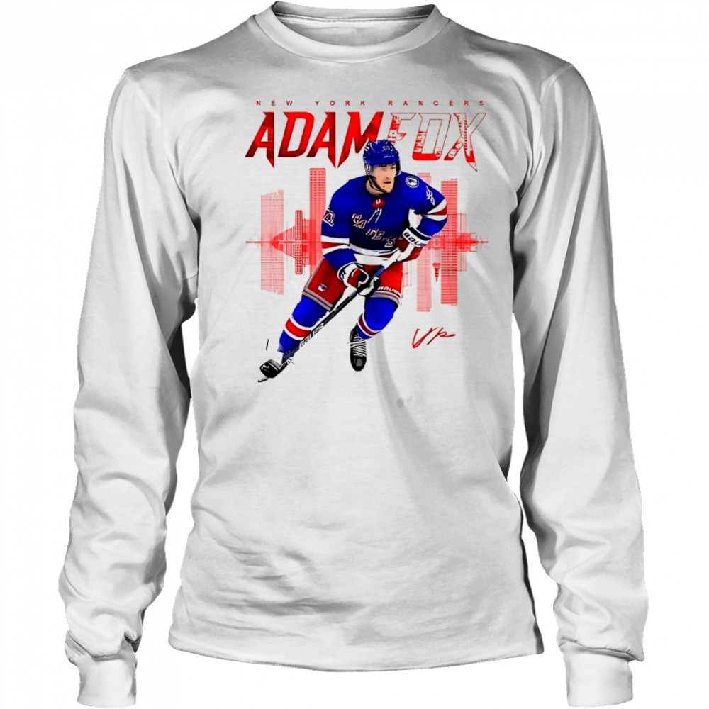 Adam Fox New York Rangers skyline signature shirt Long Sleeved
