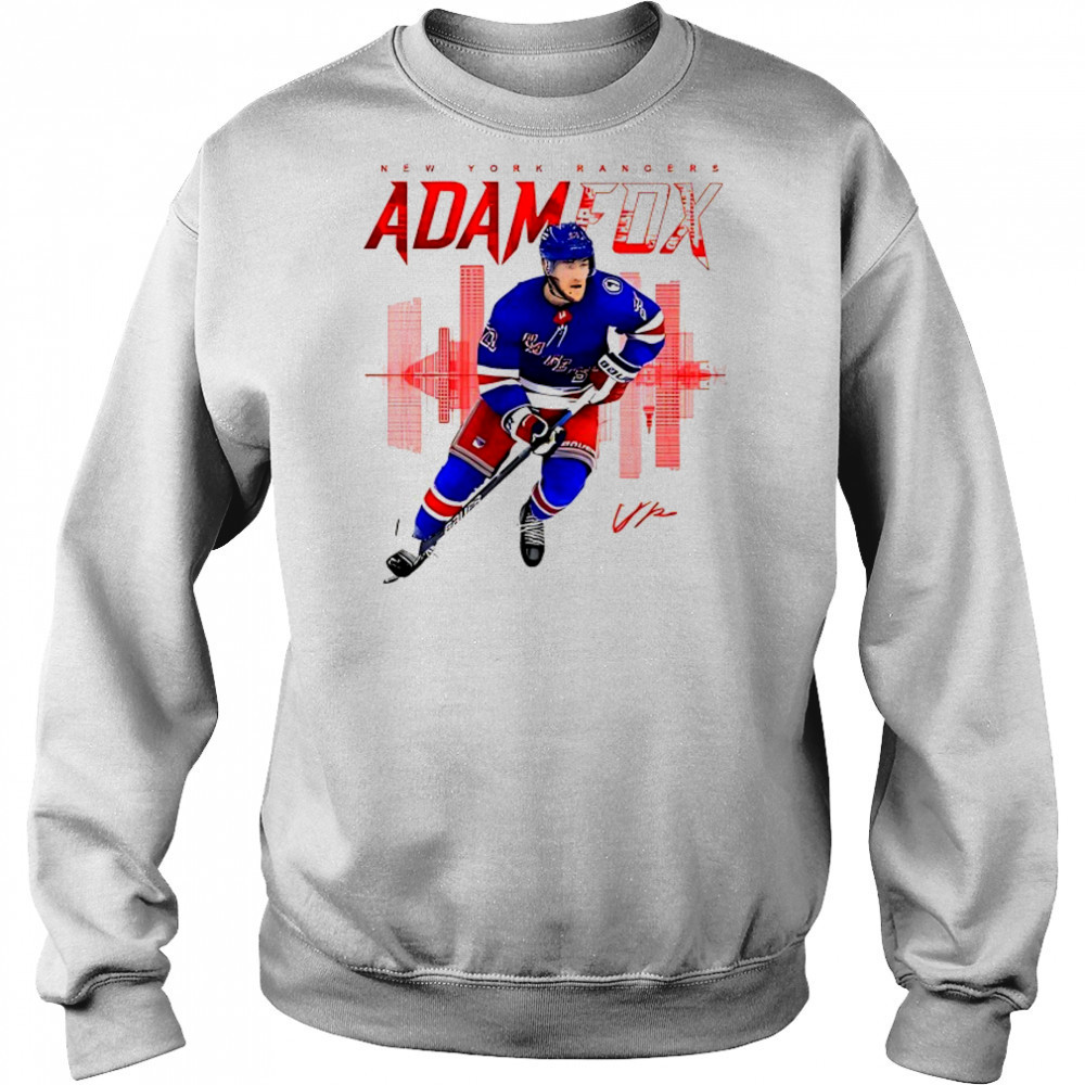 Adam Fox New York Rangers skyline signature shirt Hoodie