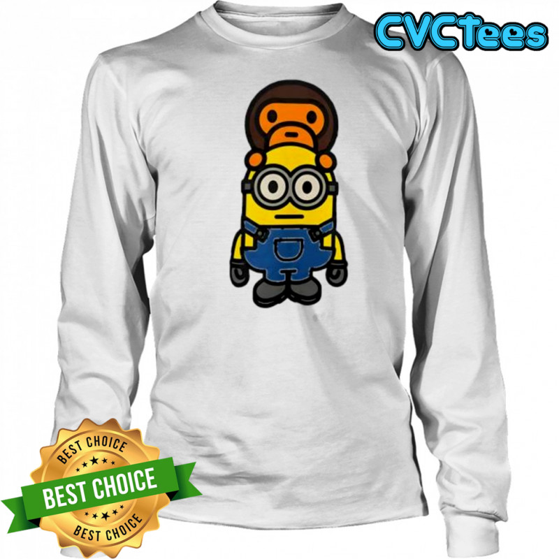 BAPE monkey x Minions shirt Long Sleeved