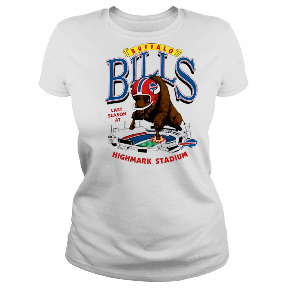 Buffalo Bills Homage Highmark Stadium Farewell Season Schedule mascot shirt Women's T-shirt