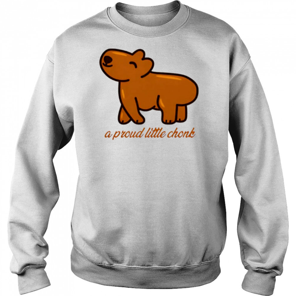 Capybara a proud little chonk shirt Hoodie