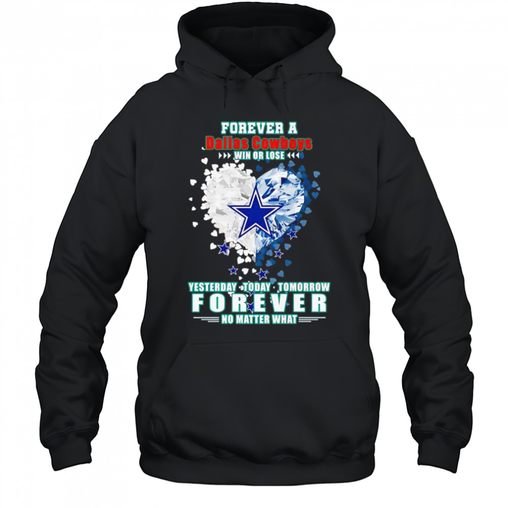 Forever a Dallas Cowboys win or lose yesterday today tomorrow forever no matter what shirt Hoodie