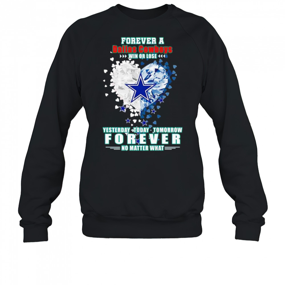 Forever a Dallas Cowboys win or lose yesterday today tomorrow forever no matter what shirt Sweatshirt