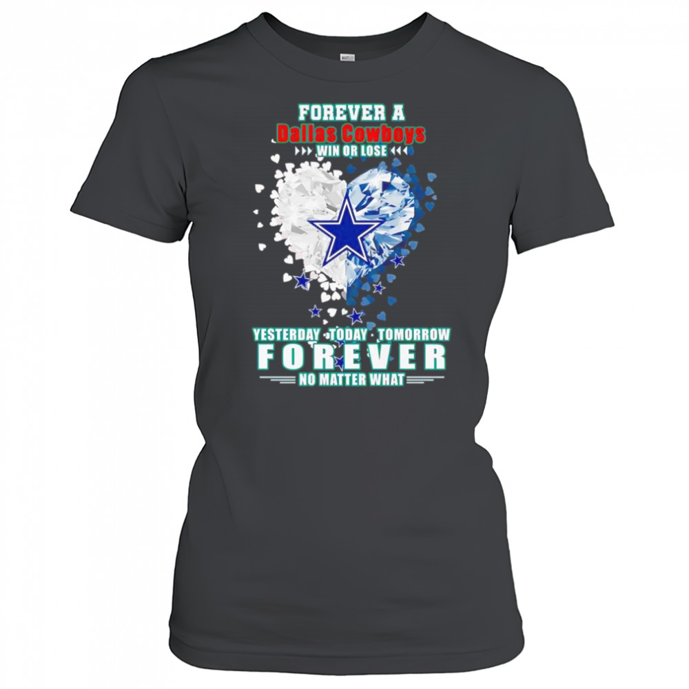 Forever a Dallas Cowboys win or lose yesterday today tomorrow forever no matter what shirt Women's T-shirt