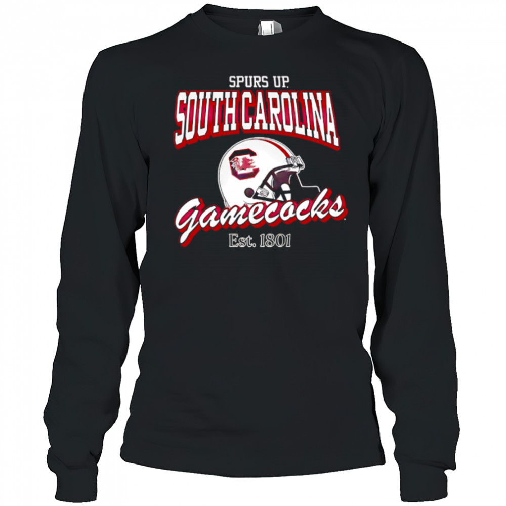 Helmet Spurs Up South Carolina Gamecocks Est 1801 shirt Long Sleeved