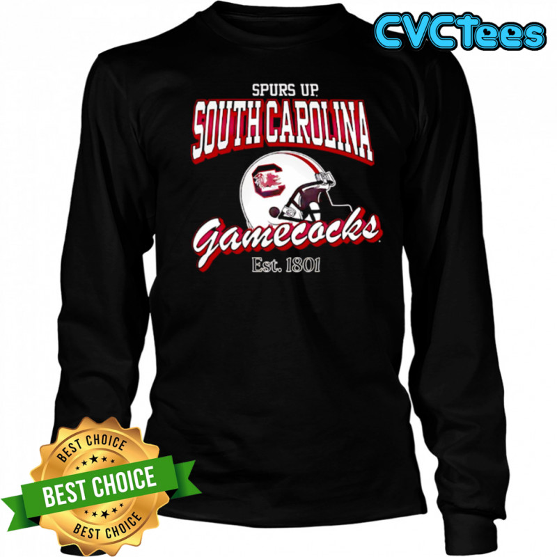 Helmet Spurs Up South Carolina Gamecocks Est 1801 shirt Long Sleeved