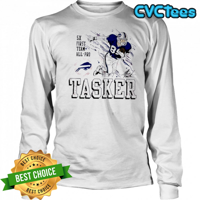 Homage Buffalo Bills Steve Tasker Football signature shirt Long Sleeved
