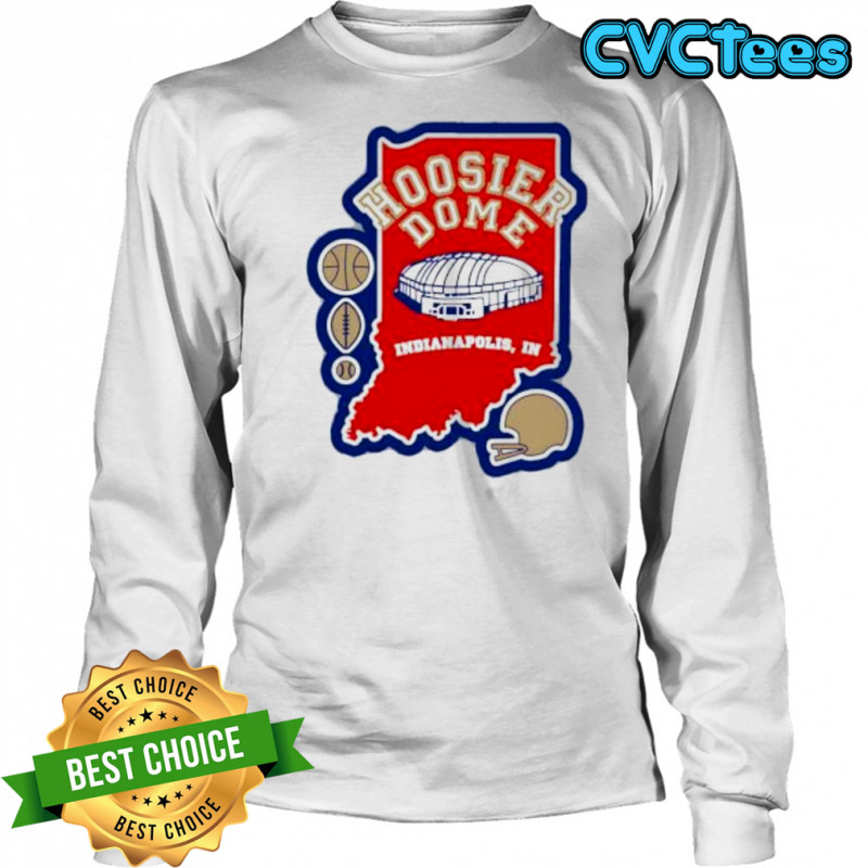 Hoosier Dome Indianapolis In Football map shirt Long Sleeved