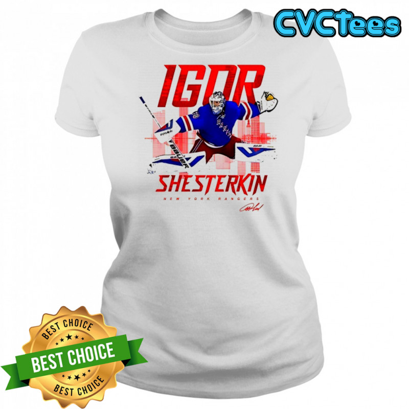 Igor Shesterkin New York Rangers skyline signature shirt Women's T-shirt