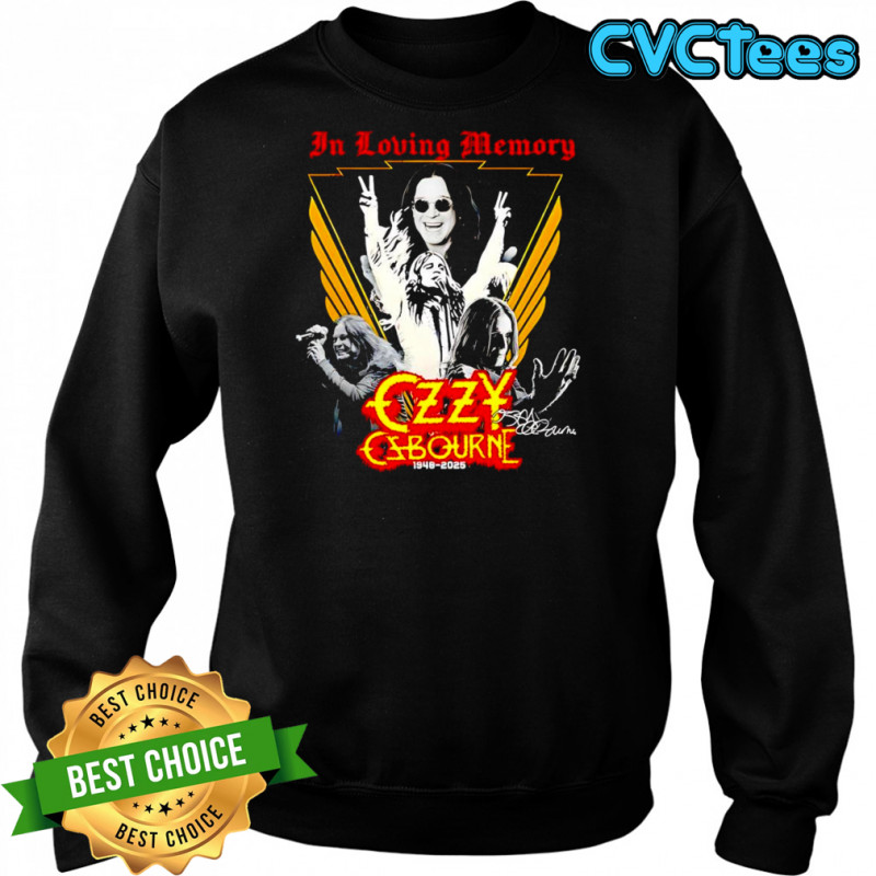 In loving memory Ozzy Osbourne 1948 2025 shirt Sweatshirt