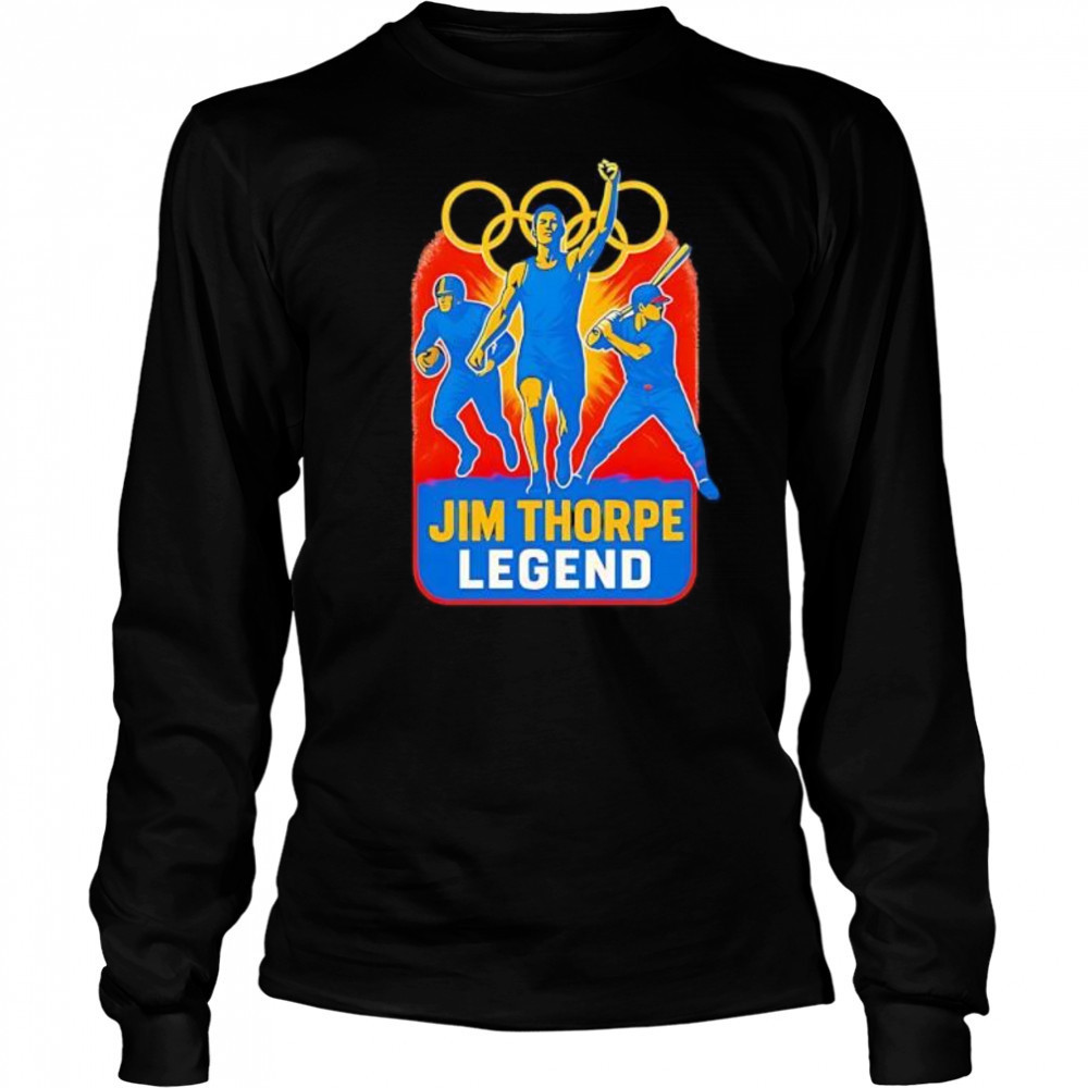 Jim Thorpe Legend sports shirt Long Sleeved