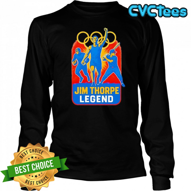 Jim Thorpe Legend sports shirt Long Sleeved