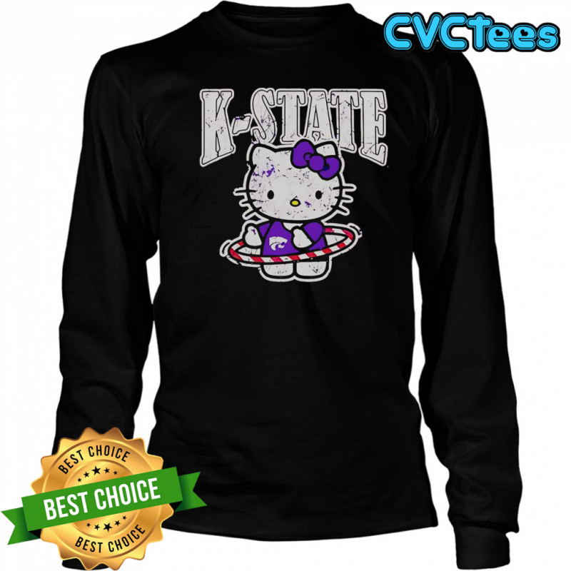 K-State Wildcats Hello Kitty T-Shirt Long Sleeved
