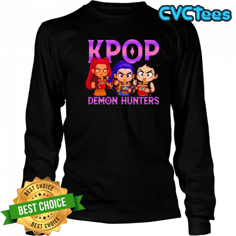 Kpop Demon Hunters chibi shirt Long Sleeved