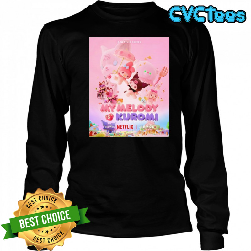 My melody Kuromi poster shirt Long Sleeved