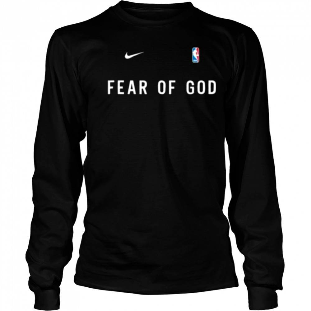 NBA fear of God logo shirt Long Sleeved