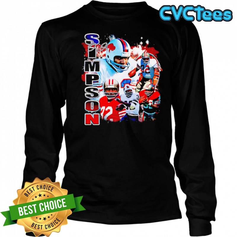OJ Simpson 90s Style NFL shirt Long Sleeved