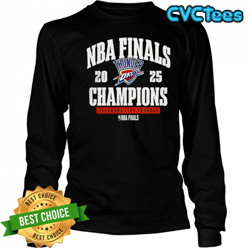Oklahoma City Thunder 2025 NBA Finals Champions T-Shirt Long Sleeved