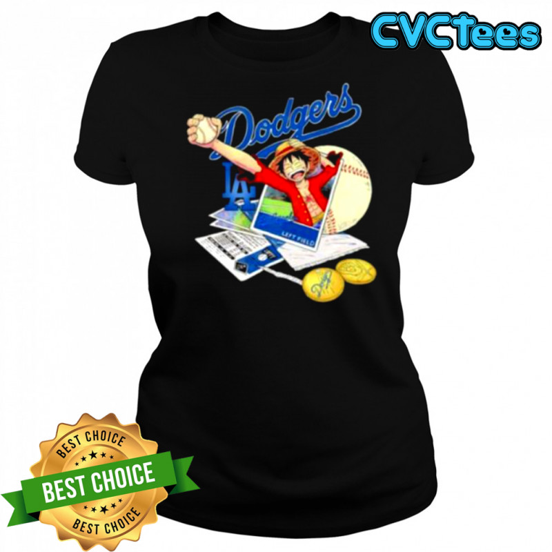 One Piece Monkey D. Luffy X Los Angeles Dodgers left field shirt Women's T-shirt