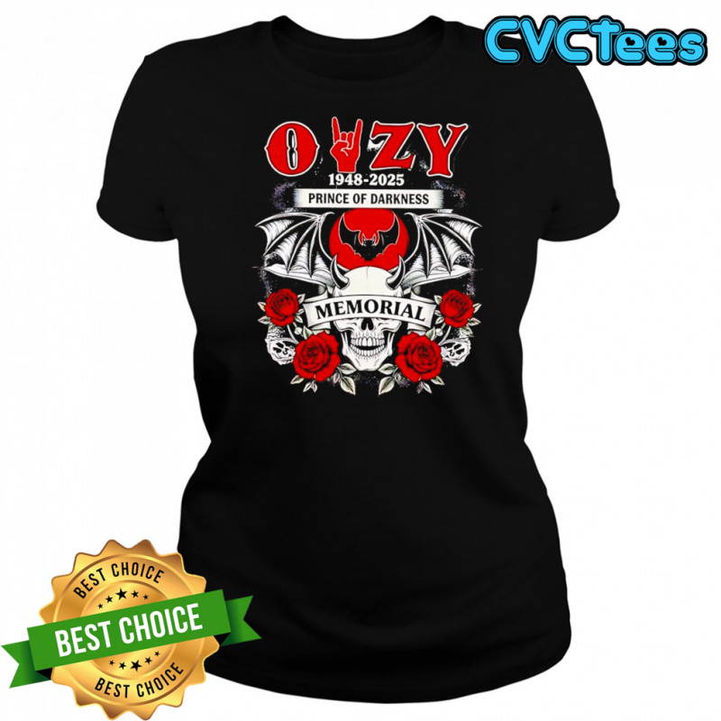 Ozzy 1948 2025 Prince of darkness memorial shirt Women's T-shirt