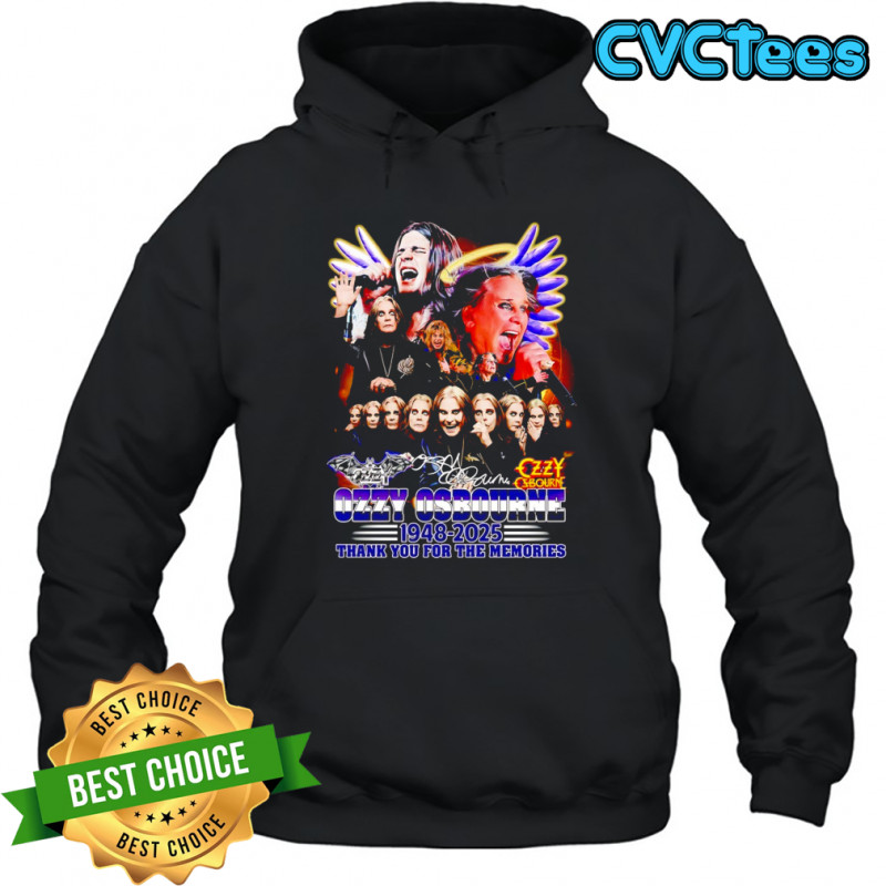 Ozzy Osbourne 1948 2025 thank you for the memories signature shirt Hoodie