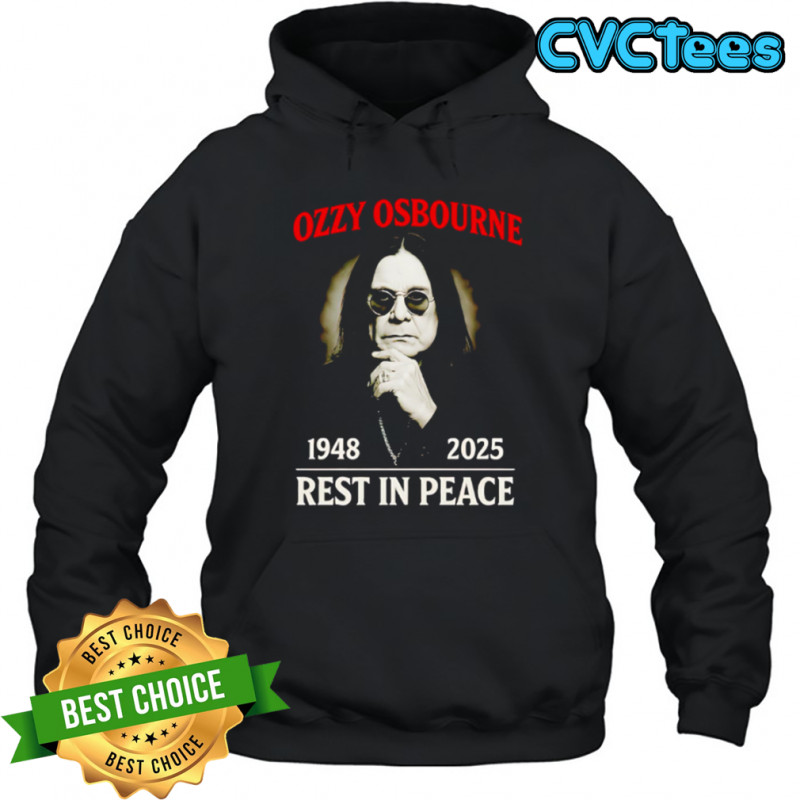 Ozzy Osbourne 1948-2025 Tribute Shirt Rest In Peace Prince Of Darkness shirt Hoodie